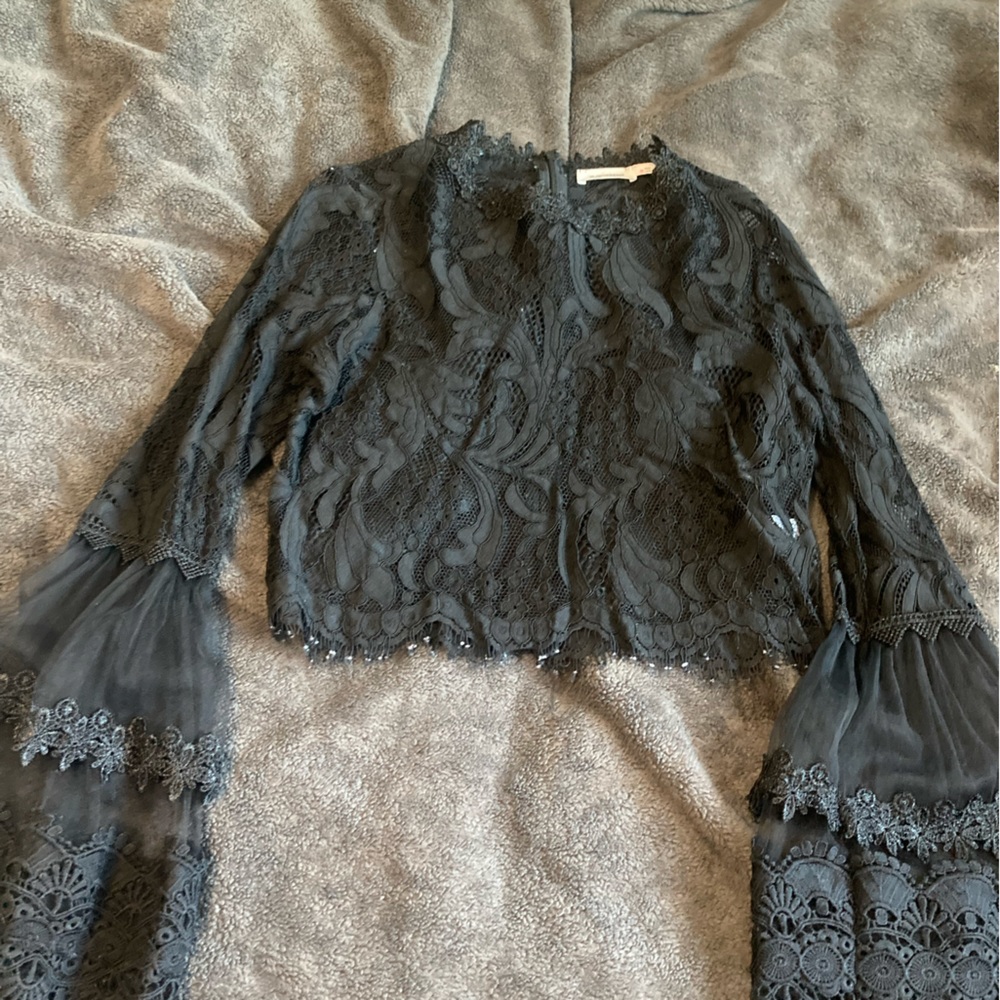 Black see through top